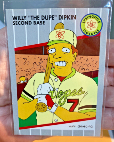 THE SIMPSONS P4 DIAMOND CARD WILLIE THE DUPE DIPKIN SKYBOX GROENING BONGO 1994 - Picture 1 of 3
