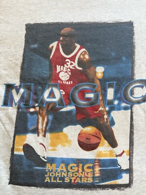 TULTEX T-SHIRT 90S MAGIC JOHNSON L Gray Used | eBay