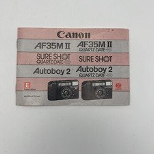 Canon AF35mm II 38mm Auto Focus Sure Shot Auto Boy 2 - Instructions Booklet Only
