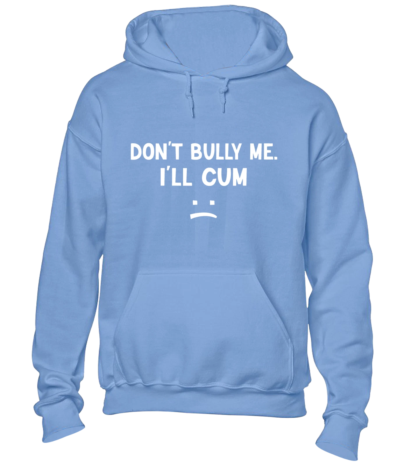 RHUDE FELPA CON CAPPUCCIO DON'T BULLY ME I'LL CUM HOODY DIVERTENTE SCHERZO RUDE STAMPATO SLOGAN TOP