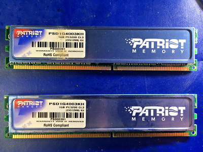 Patriot PSD1G4003KH 1GB PC3200 CL3 DDR Memory Kit 2x512MB