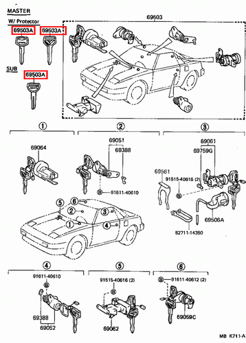 Genuine Celica ST162 ST161 AT160 Corolla CE80 AE86 AE82 AE80 Non Chip Blank Key - Picture 14 of 20