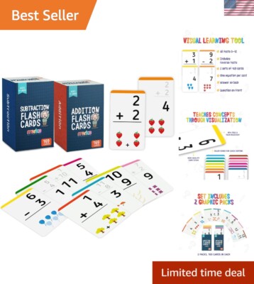 Interactive Educational Flash Cards - 338 Piece Set for Kids' Math Skills