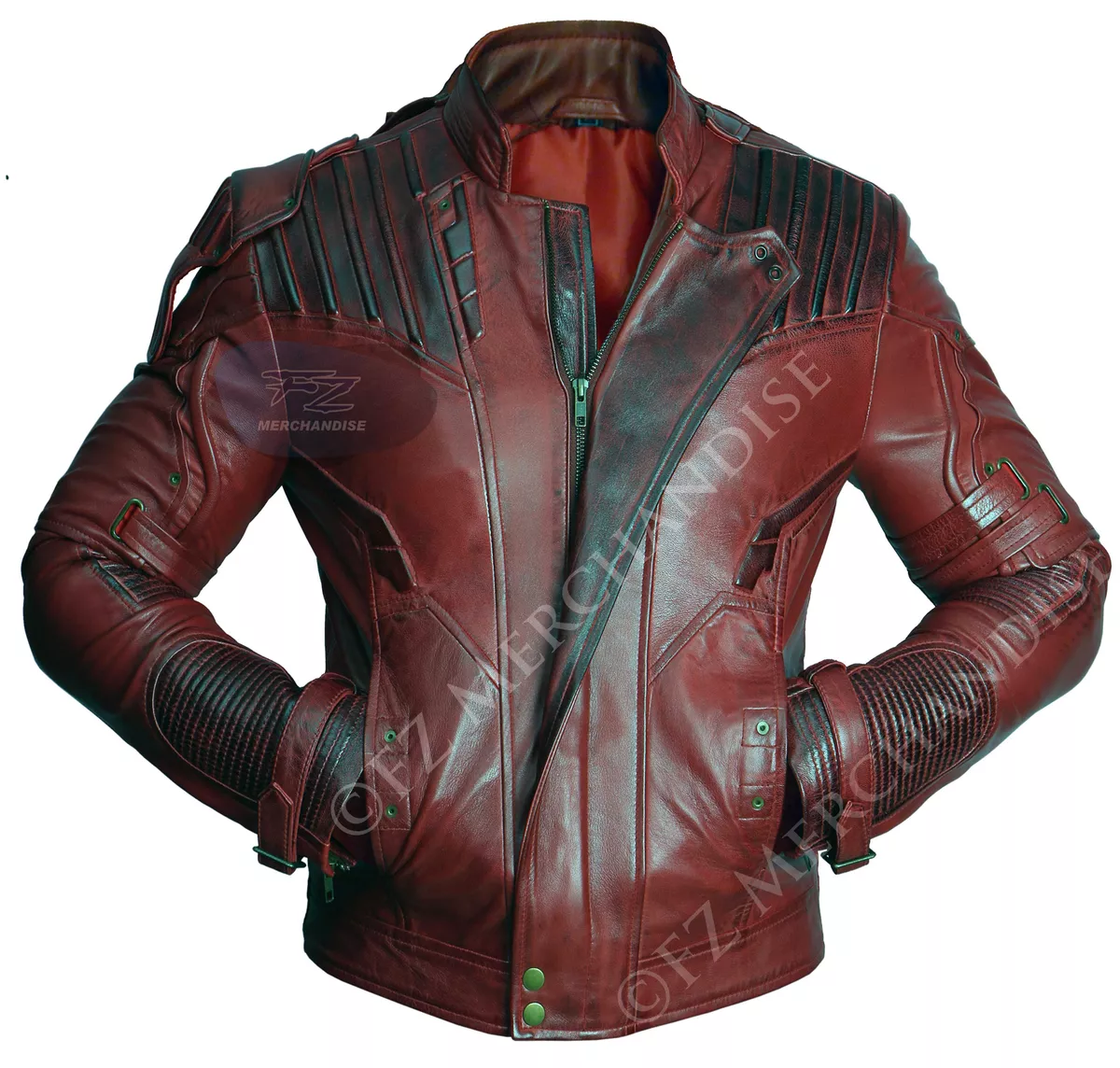 Guardians of the Galaxy 2 Star Lord Chris Pratt Maroon Real Leather Jacket