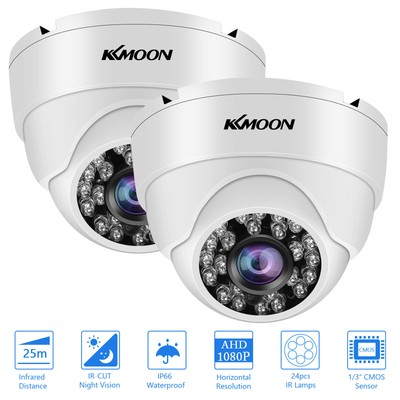 2PCS KKmoon 1080P 2MP CCTV Dome Camera Outdoor Motion Detection Camera I0S0
