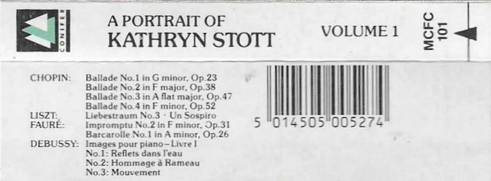 KATHRYN STOTT A PORTRAIT VOL.1 CASSETTE ALBUM CLASSICAL Compilation - Image 4 of 4