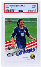 2010 Upper Deck MLS Marta Wps Star #195 PSA 9