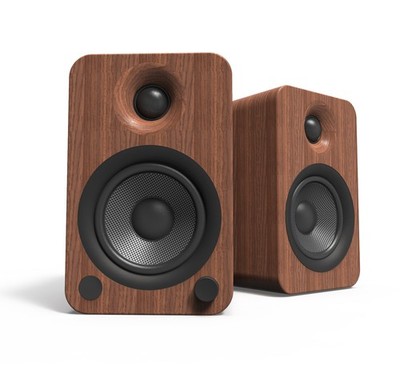 Kanto YU4 Walnut (Pr.) Powered Speakers with Phono Preamp (Open Box) Damaged Box
