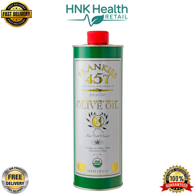 Frankies 457 Organic Extra Virgin Olive Oil, Rich in Flavor - 33.8 fl oz (1 L)