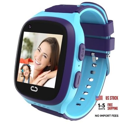 4G Kids Smart Watch GPS Tracker - Smartwatch with Two Way Call Video Blue