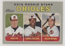 2019 Topps Heritage Rookie Stars Paul Fry Cedric Mullins Austin Wynns #343 03ea