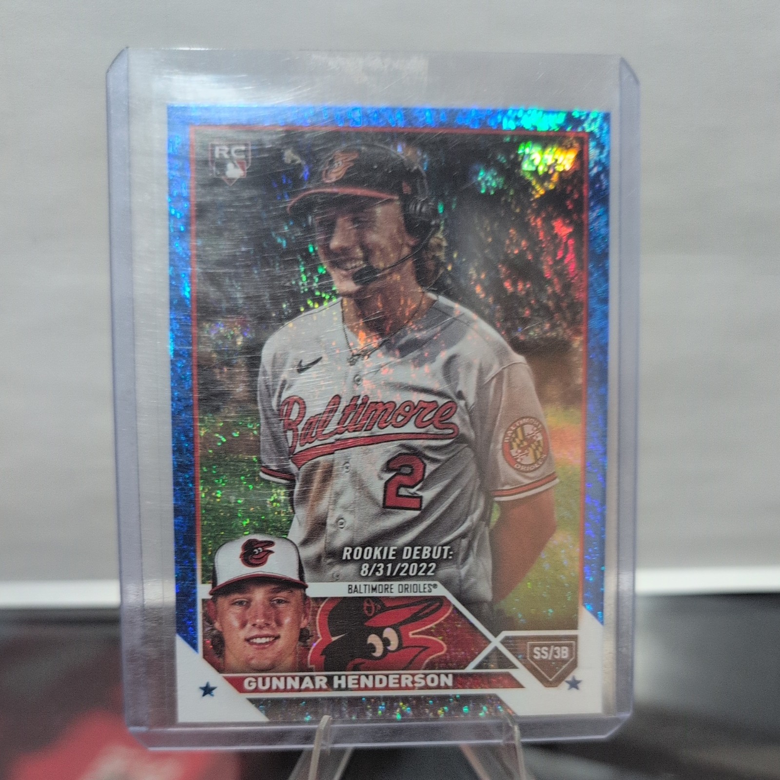 2023 Topps Update-  Rookie Debut Gunnar Henderson #US18 Blue Foil /999 (RC)