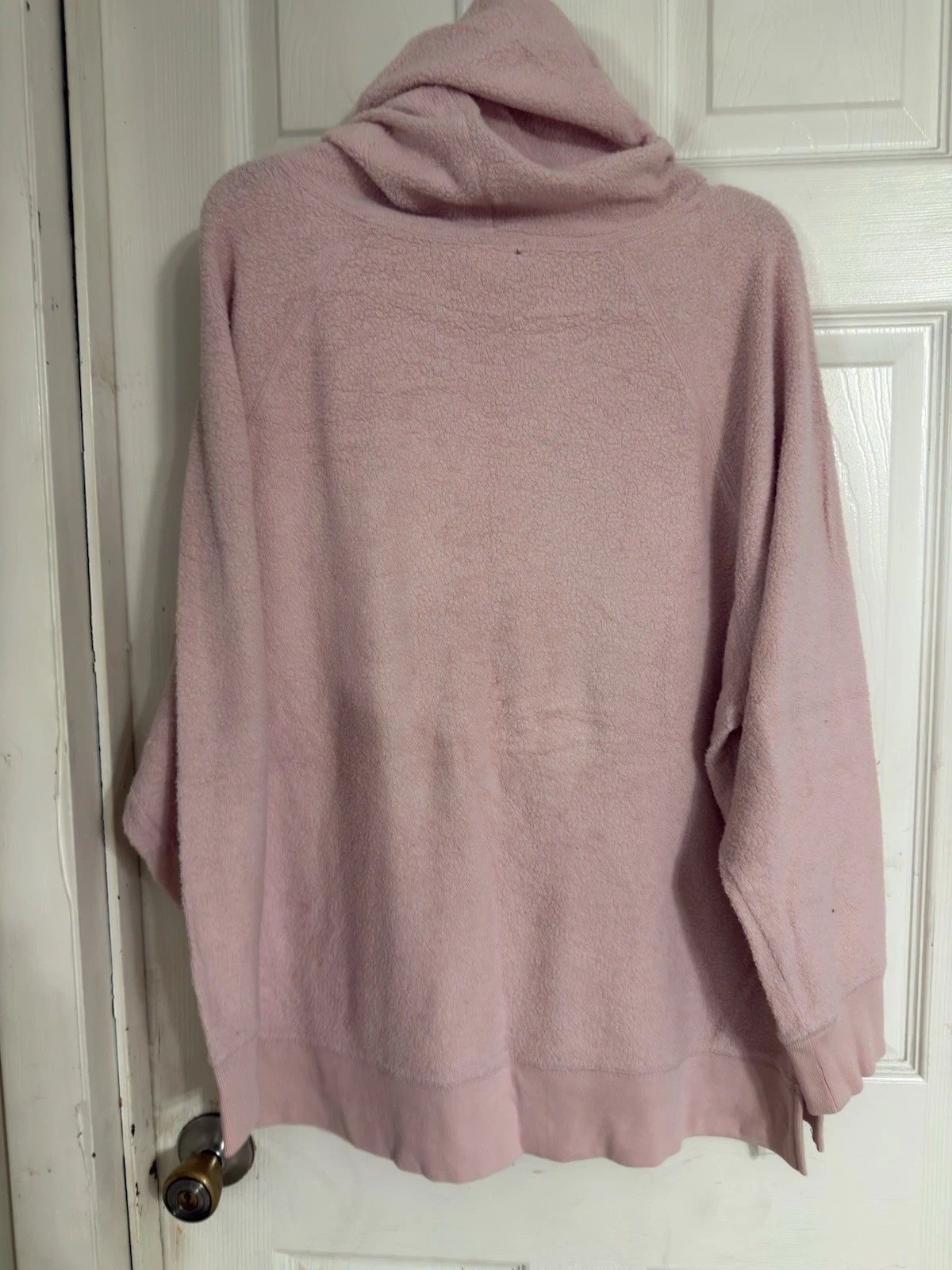 UNDERCOVER FELPA CON CAPPUCCIO ROSA Victoria’s Secret taglia grande oversize super morbida