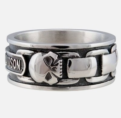MEN'S HARLEY DAVIDSON WILLIE G SKULL STAINLESS STEEL RING