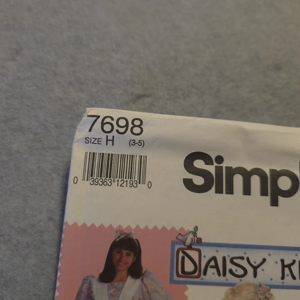Simplicity UNCUT Sewing Pattern 7698 Daisy Kingdom Girls Child Romper Dress 3-5 - Image 2 of 4