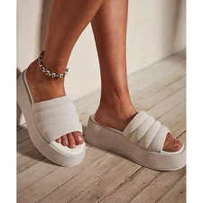 FREE PEOPLE Almost Paradise Platform Sandals / Sea Salt size 8