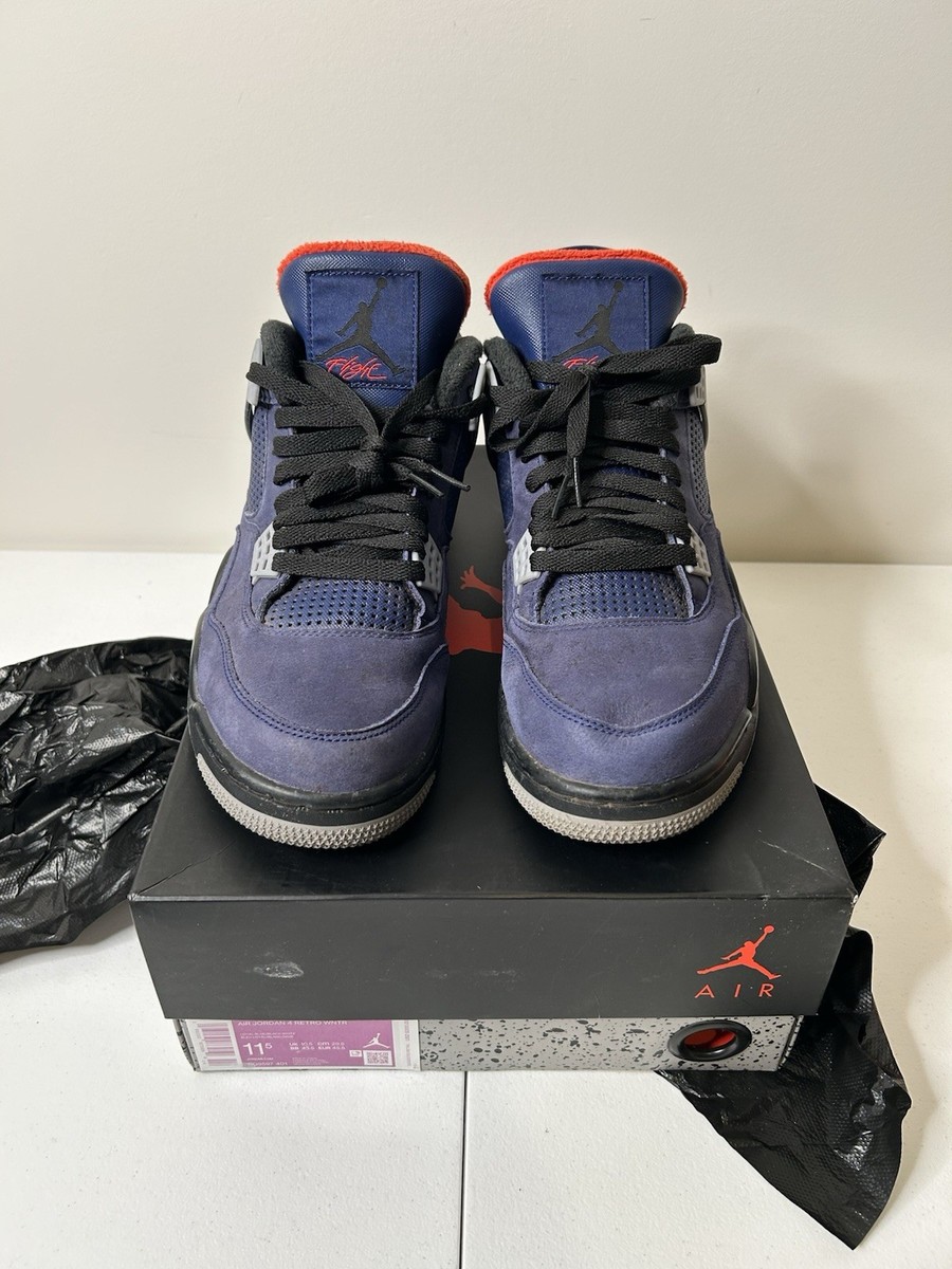 NIKE AIR JORDAN 4 RETRO WNTR WINTER LOYAL BLUE SIZE MEN'S 11.5