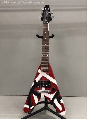 Epiphone 0805231281 Red Black White Painted Graphics Used Electric Guitar