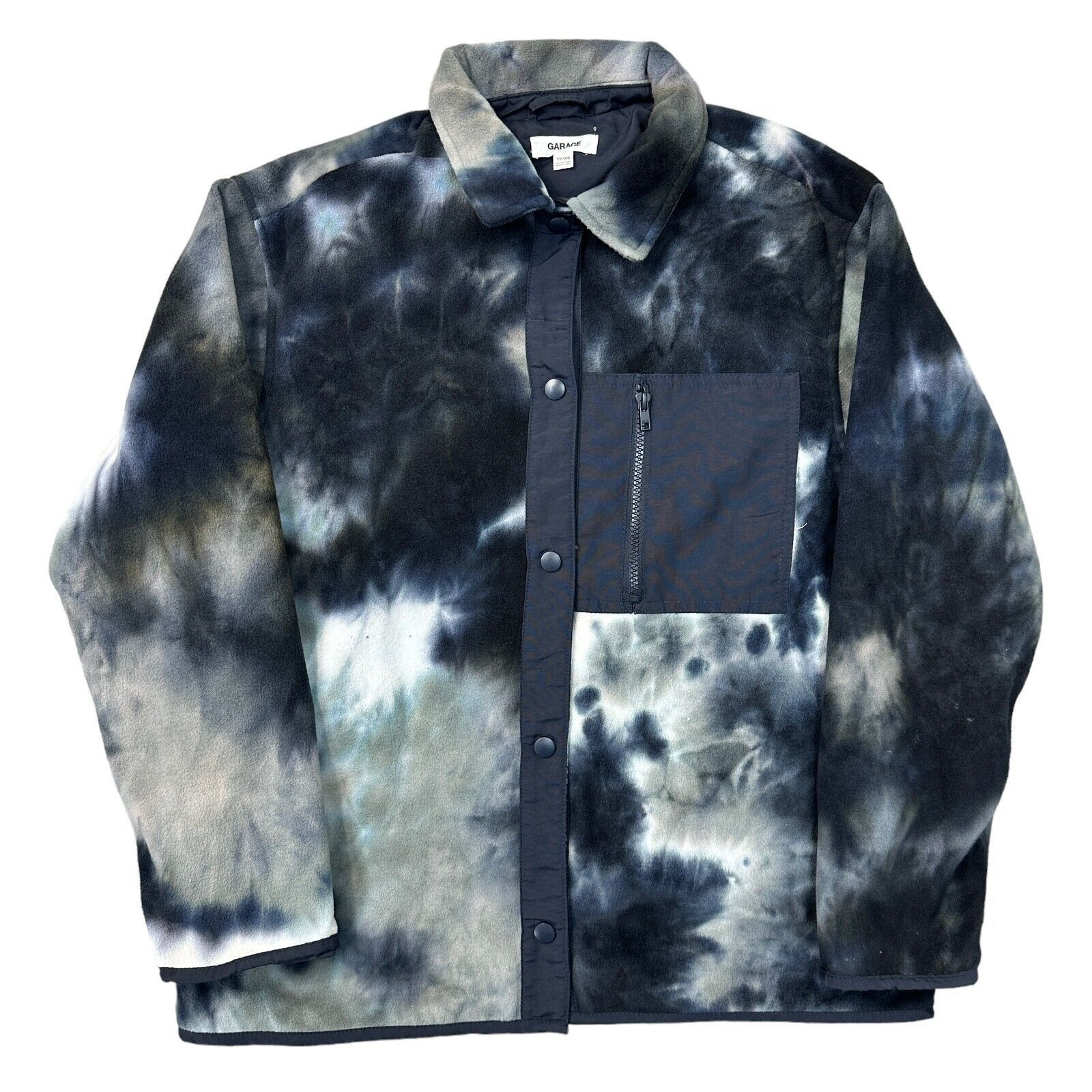 Garage Flannel Shirt Quilted Tie Dye Long Sleeve Multicoloured Mens XS-image