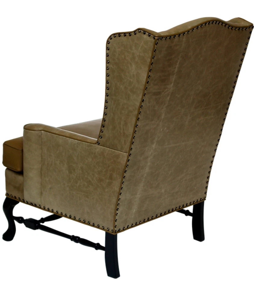 Silla vintage Queen Anne con respaldo alado Foto 3 de 3