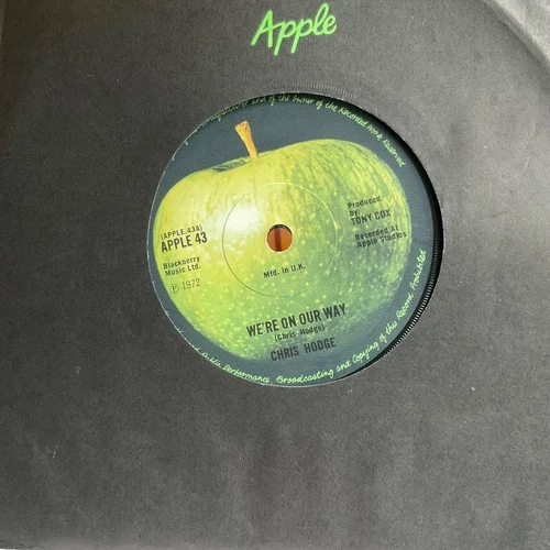 THE BEATLES / CHRIS HODGE ‘WE’RE ON OUR WAY’/‘SUPERSOUL’ APPLE 43 RARE 45 1972