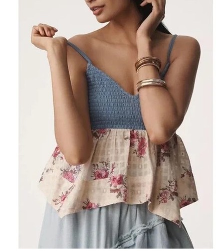 Anthropologie Pilcro XL Heritage Hankey Hem Tank Top NWT