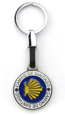 Schlüsselanhänger rund Camino de Santiago - Jakobsweg Pilgerweg Andenken