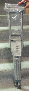 Set of Medline Push-Button Adjustable Aluminum Crutches - Size Youth (New)