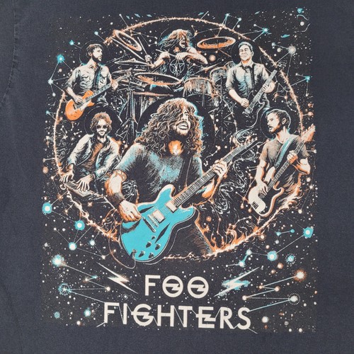 Foo Fighters Shirt Mens Medium Black 2021 Tour Band Rock Music Graphic Tee Grohl - Picture 3 of 22