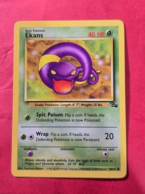 1999 Pokemon Fossil Unlimited #46 Ekans, C, NF/H, cd3