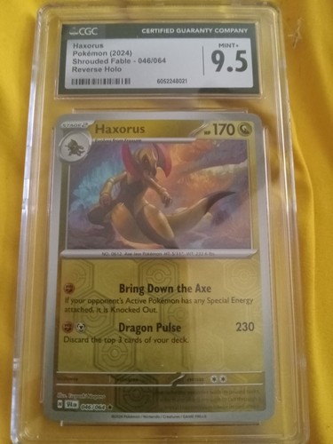 2024 Pokémon Shrouded Fable 046/064 Haxorus Rh CGC 9.5