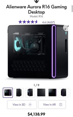Alienware Aurora R16 Barebone No CPU, No Memory, No Hard Drive, No GPU,No SSD
