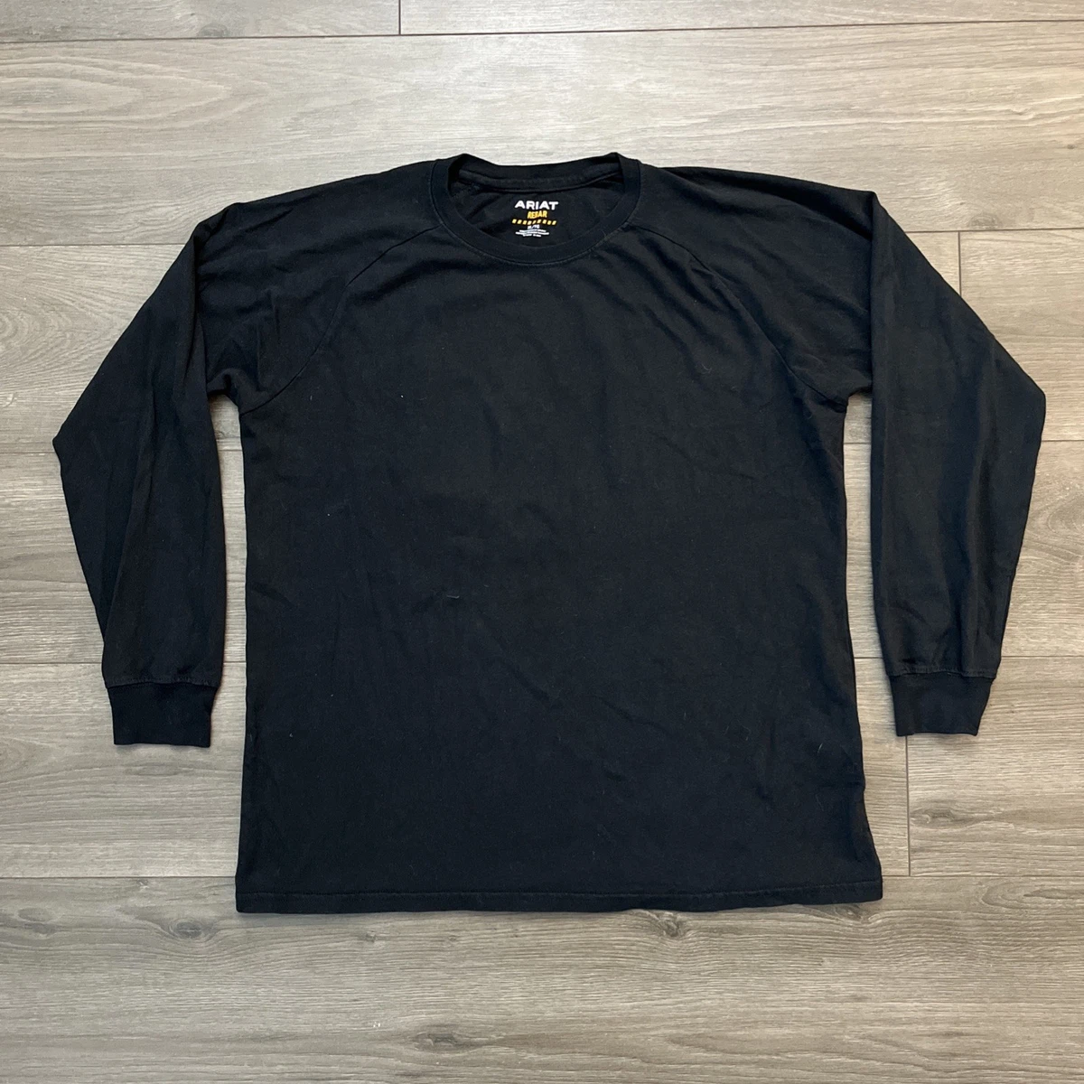 ARIAT Camicia Uomo Merrick Mdrn LS Shrt | Modello Nero, Taglia XL | Cotone Stretch, Vestibilità Contemporanea, Colletto A Contrasto