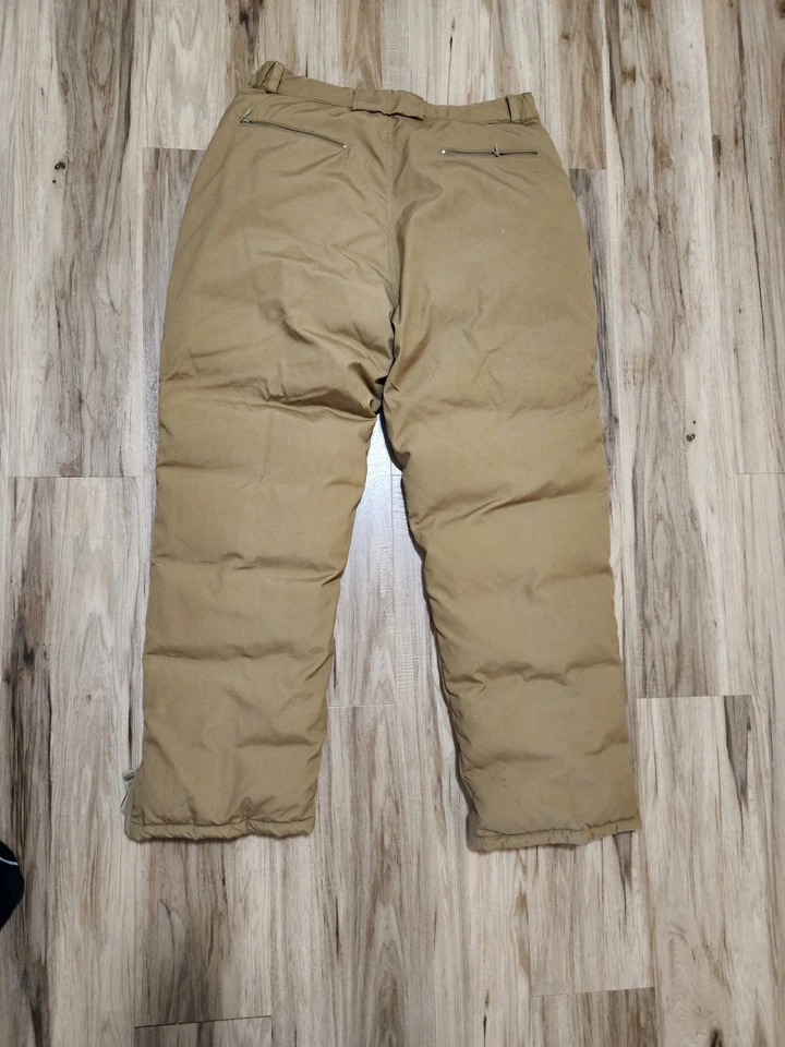 Calça de caça vintage Cabelas acolchoada de ganso marrom carga masculina tamanho grande - Imagem 2 de 4