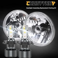 Pair DOT 7" inch Round LED Headlights High Low Beam for BMW 2002 1966-1976