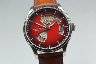 [Box, Papier] HAMILTON Jazzmaster Open Heart H326750 Burgundy AT Swiss Made Uhr