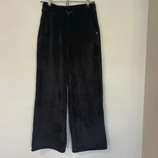 Athleta Girl Cozy Feelin' Great Wide Leg Pants Size XL 14 Black Plush Soft