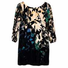 Maeve Anthropologie Floral Dress Small Long Sleeve Shift Boho Mini