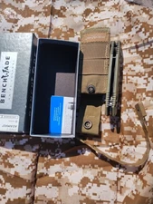 Benchmade 275FE-2 Adamas Green Military Tactics Folding Knife Cru-Wear and G10