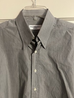 Yves Saint Laurent (YSL) button-down Dress shirt + French Cuffs   16x41   Auth.