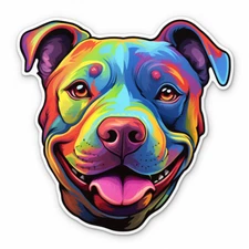 8x car sticker decal pit bull terrier tuning sticker car 9x9 cm
