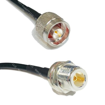 Câble Coaxial LMR195 - Connecteurs Angle N Mâle Vers BNC Mâle - Pour Antennes Et Radiofréquences