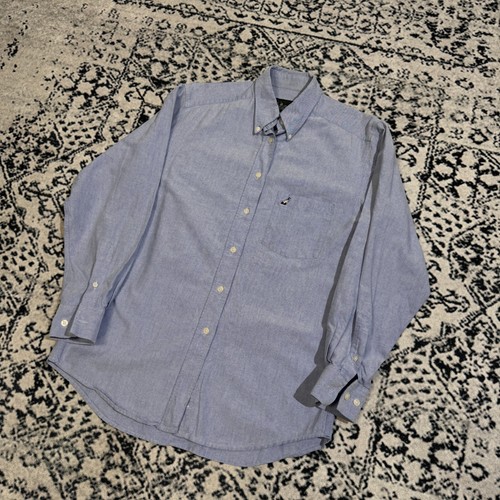 Vintage Peak Performance Unisex Powder Blue Cotton Shirt Button Up Size S Regula - Picture 2 of 16
