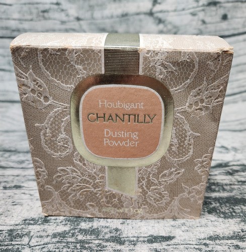 Vintage Dusting Powder Puff Chantilly Houbigant 3 Oz Container Paris *Read Descr - Afbeelding 5 van 10