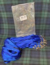 Blue Lanyards 50 Piece Nylon Lanyard for Id Badges Badge Lanyards Swivel Hooks