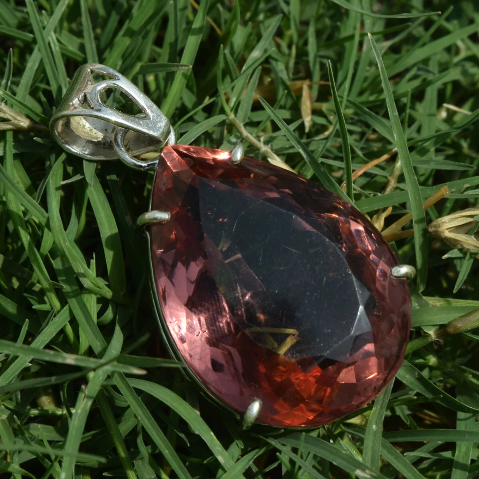 75ct Color-Changing Alexandrite Pear Cut 925 Sterling Silver Pendant Necklace - Image 4 of 4