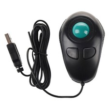 USB Wired Trackball Mouse Portable PC Laptop Finger Hand Held Computer Mice 3toI