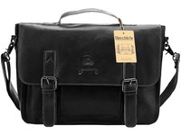 Vintage Leather Briefcase Messenger Bag Laptop Shoulder Men Satchel School Black Vintage Leather Briefcase Messenger Bag Laptop Shoulder Men Satchel School Black