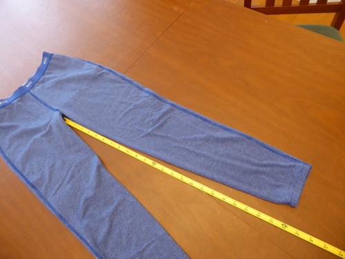 REI Kids Pants Medium 10 /12 Blue Fleece Base Layer Pajama Leggings Excellent - Picture 5 of 9