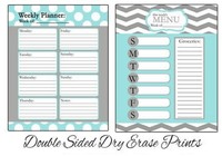Dry Erase Weekly Planner And Menu (aqua Chevron) Aqua Chevron on sale Dry Erase Weekly Planner And Menu (aqua Chevron) Aqua Chevron on sale